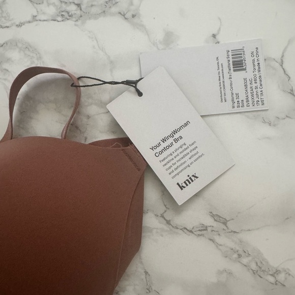 KNIX Wingwoman Contour Bra NWT Sola Brown Comfort Closet Staple Flexible 32E - Picture 8 of 9